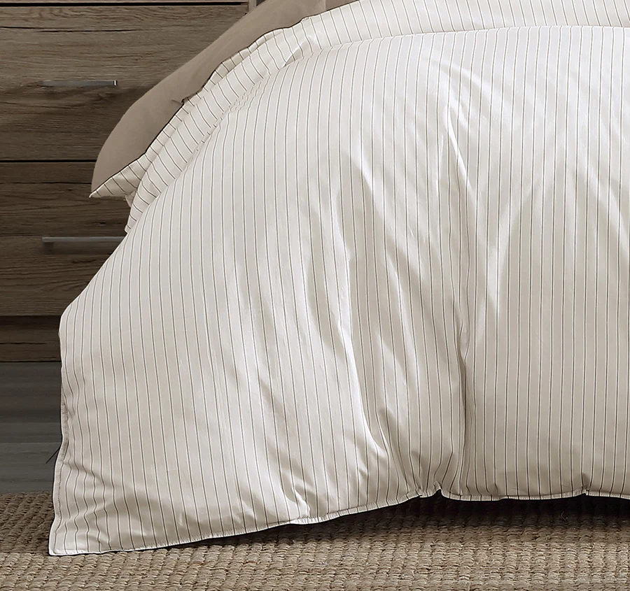 Khan Stripe Quilt Cover Set Range Stone - Image 3