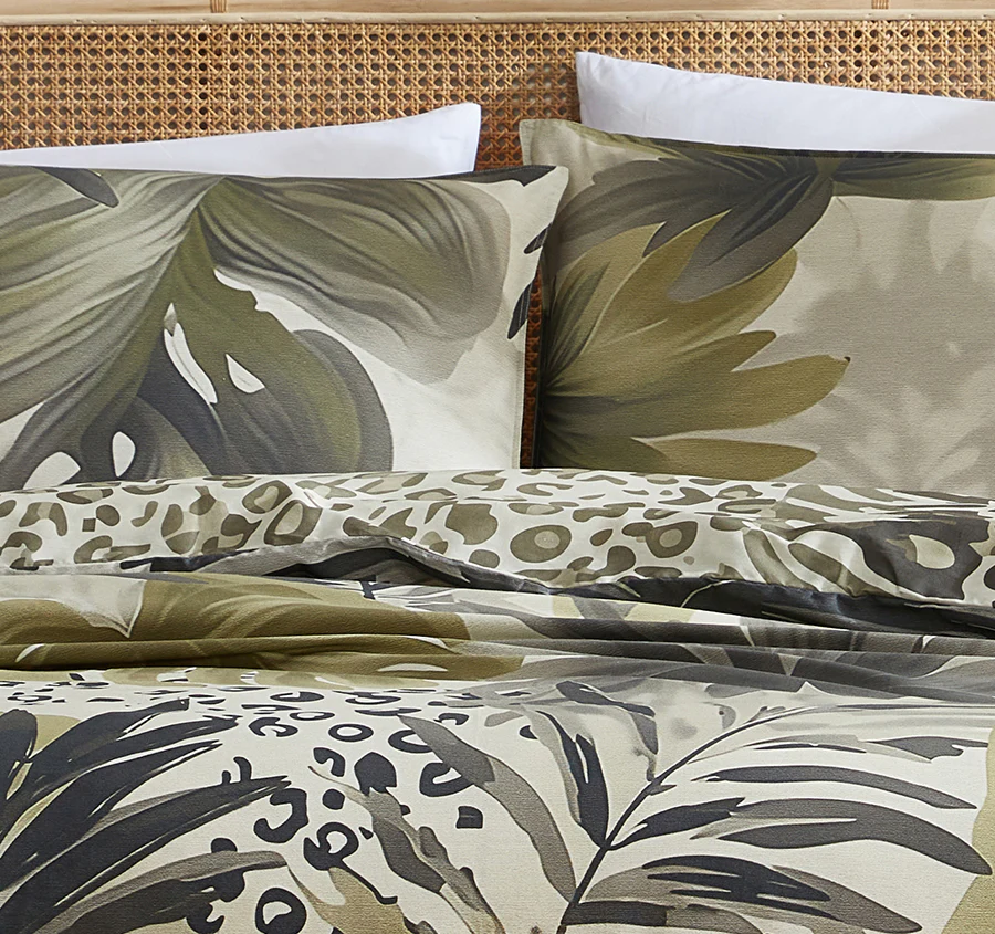 Meridith Quilt Cover Set Range Khaki - Image 4