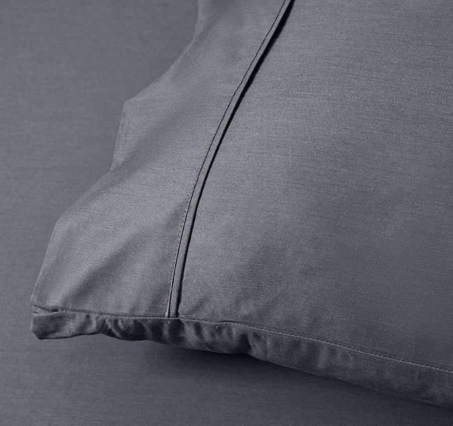 Bamboo Eco 400THC Cotton Queen Pillowcase Charcoal - Image 2