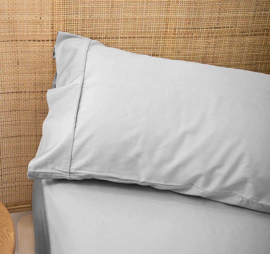 Bamboo Eco 400THC Cotton Queen Pillowcase Grey - Image 4