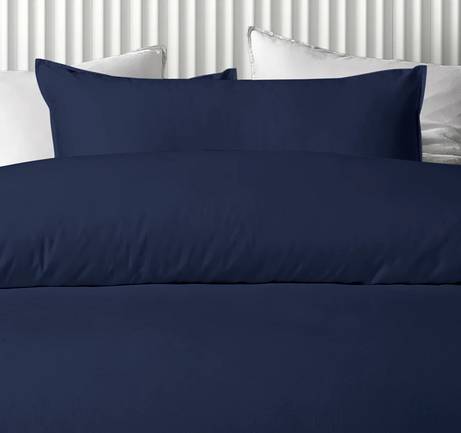 Bamboo Eco 400THC Cotton Quilt Cover Set Range Navy - Image 4