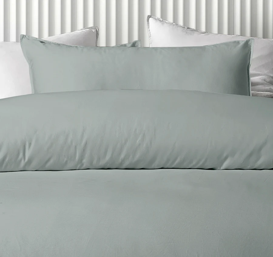 Bamboo Eco 400THC Cotton Quilt Cover Set Range Sage - Image 4
