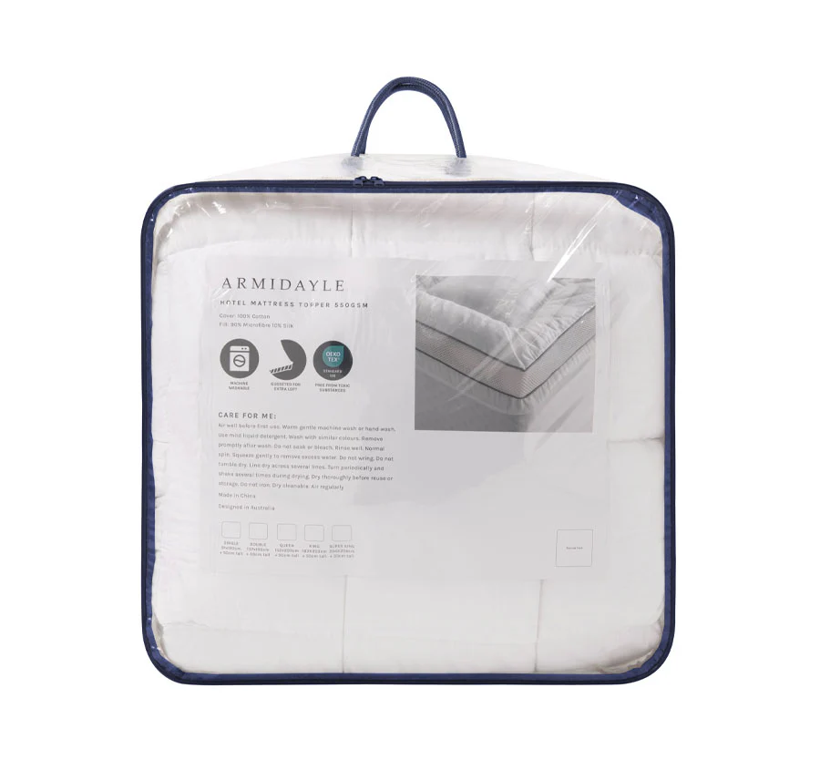 Deluxe Hotel 550GSM Mega Fitted Mattress Topper Range - Image 4