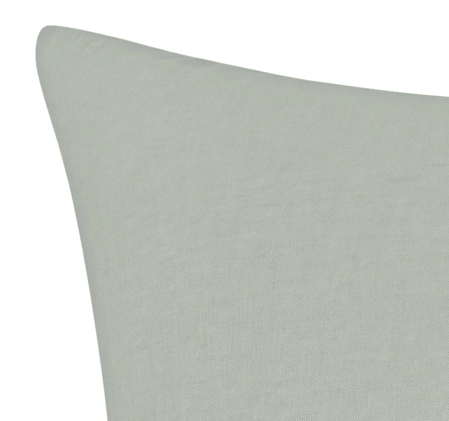 Stonewashed French Linen European Pillowcase Sage - Image 2
