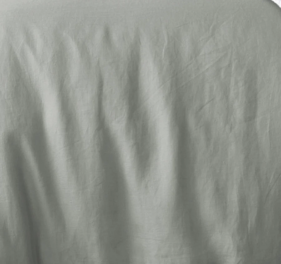 Stonewashed French Linen Quilt Cover Set Range Sage - Image 2