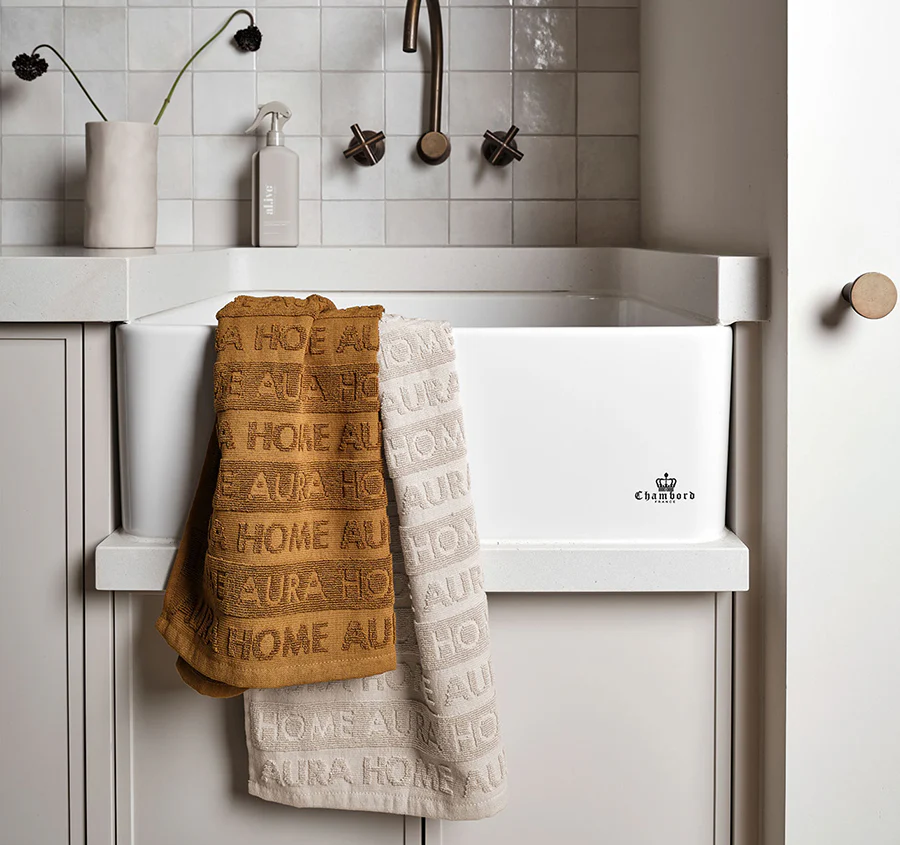 Ava Australian Cotton 2 Pack Tea Towel Natural and Bronze - Image 5