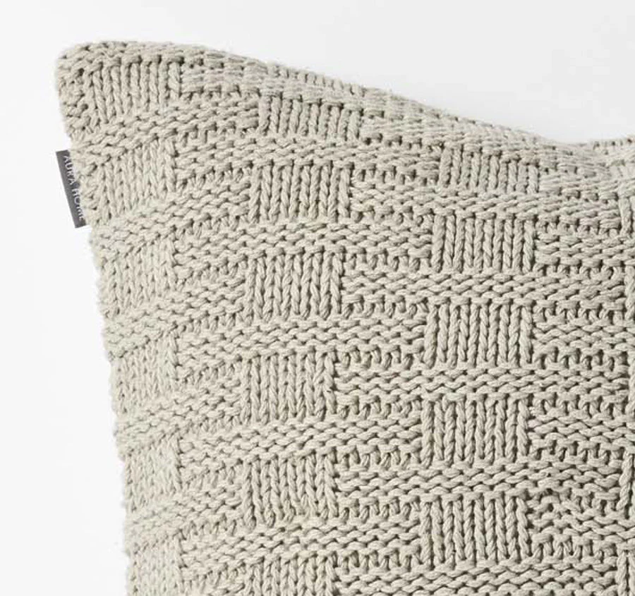 Basket Weave 50x50cm Filled Cushion Feather - Image 2