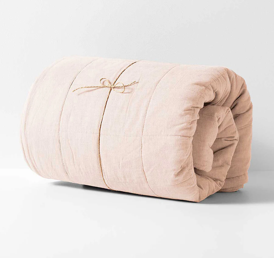 Chambray Bed Cover Shell Pink - Image 4