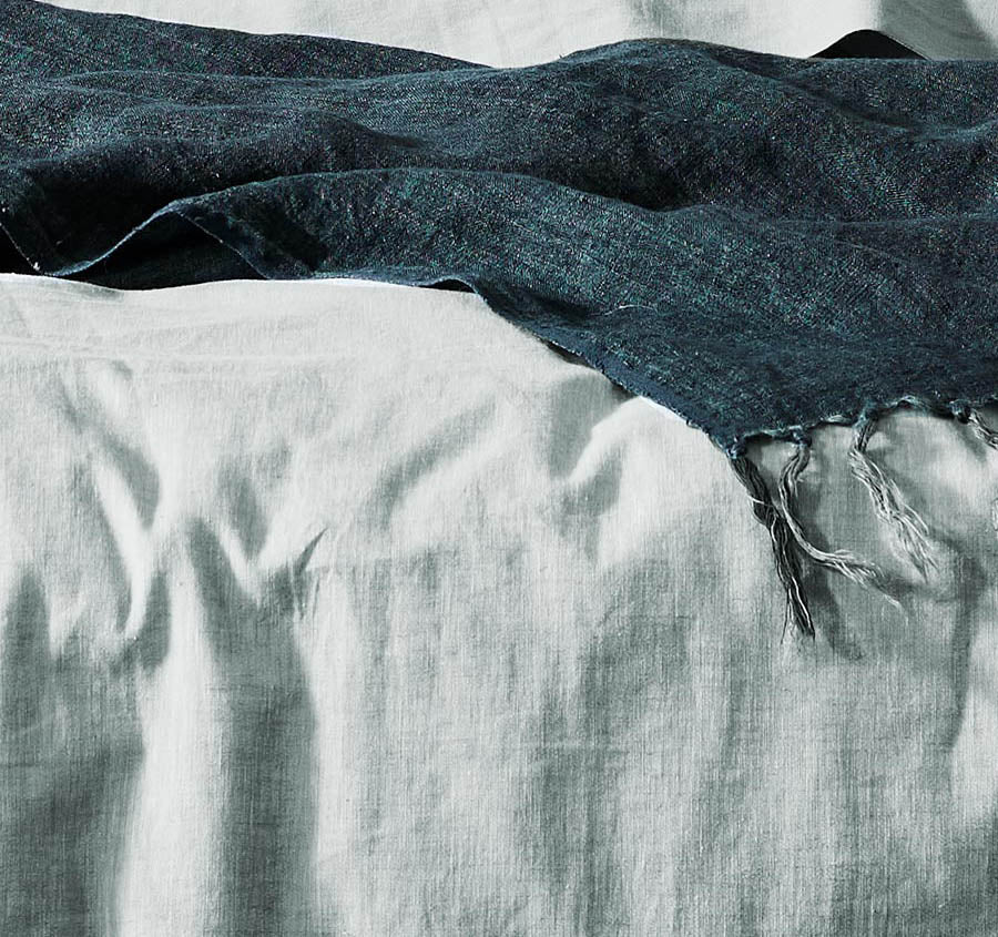 Chambray Fringe Quilt Cover Range Mineral - Image 2