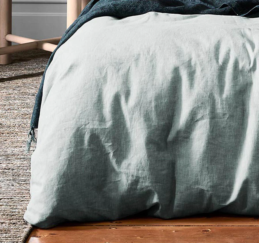 Chambray Fringe Quilt Cover Range Mineral - Image 3