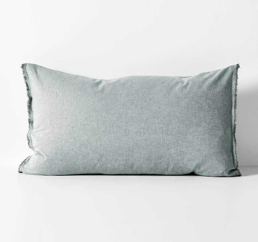 Chambray Fringe Quilt Cover Range Mineral - Image 6