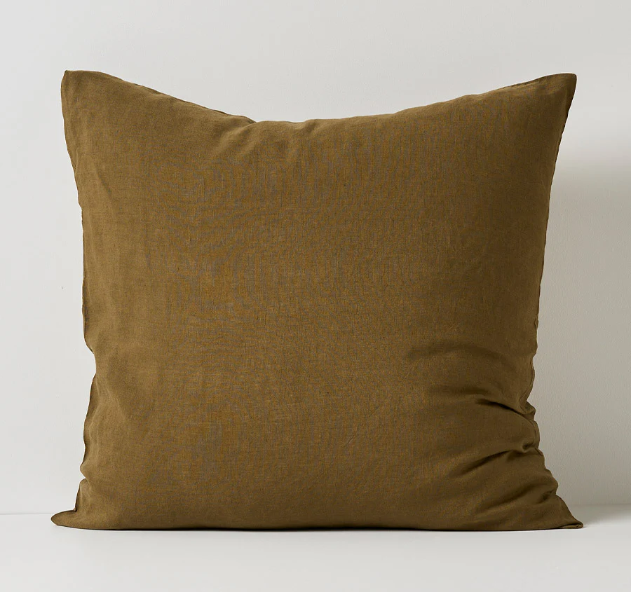 Emile European Pillowcase Bronzed Olive