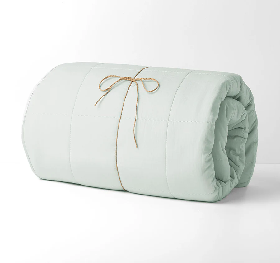 Evie Organic Cotton Coverlet Mist - Image 5