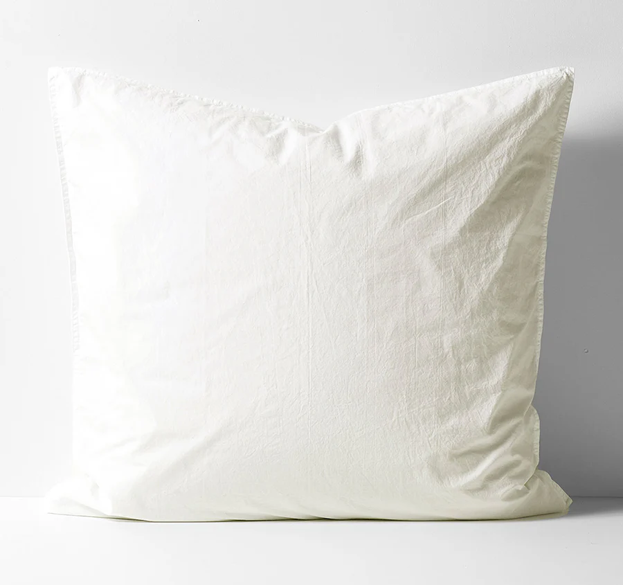 Evie Organic Cotton European Pillowcase White