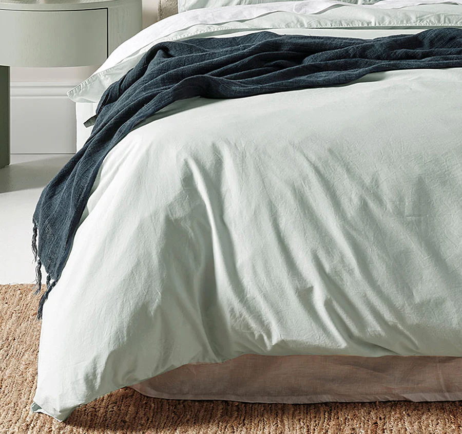 Evie Organic Cotton Quilt Cover Range Mist - Image 3