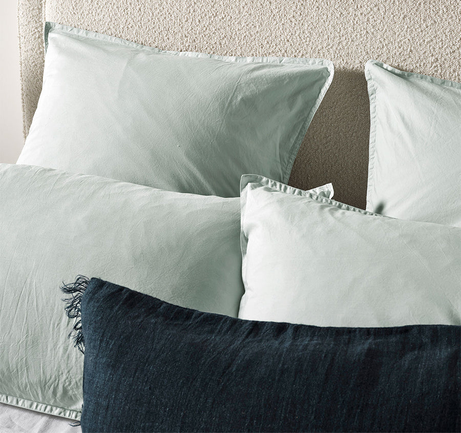 Evie Organic Cotton Quilt Cover Range Mist - Image 4