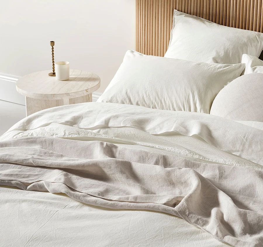 Evie Organic Cotton Quilt Cover Range White - Image 5