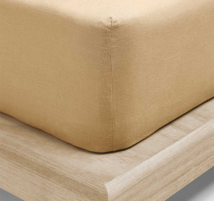 Evie Organic Cotton Sheet Set Range Caramel - Image 3