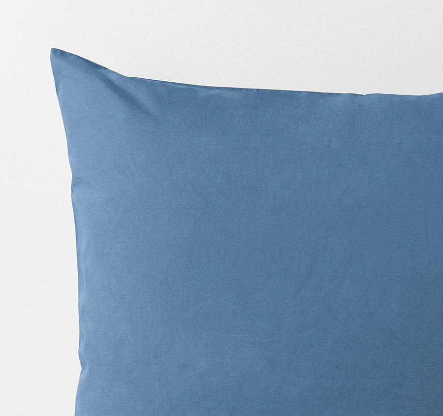 Halo Organic Cotton European Pillowcase Bijou Blue - Image 2