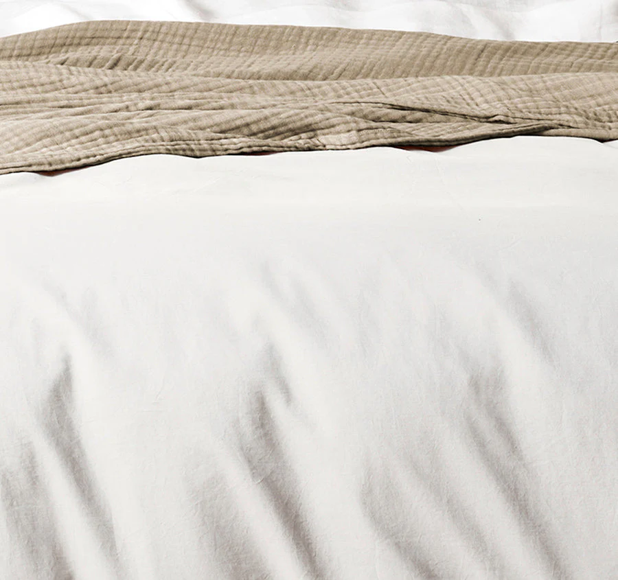 Halo Organic Cotton Quilt Cover Range White - Image 2