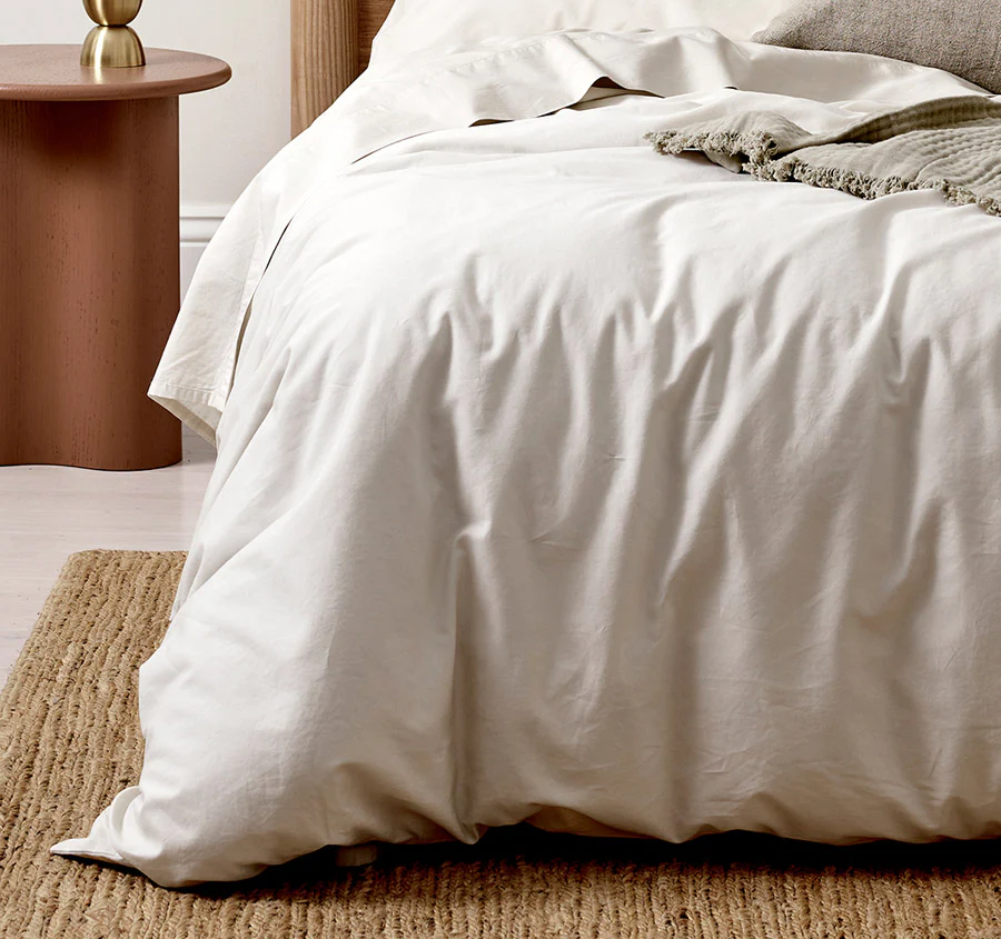 Halo Organic Cotton Quilt Cover Range White Sand - Image 3