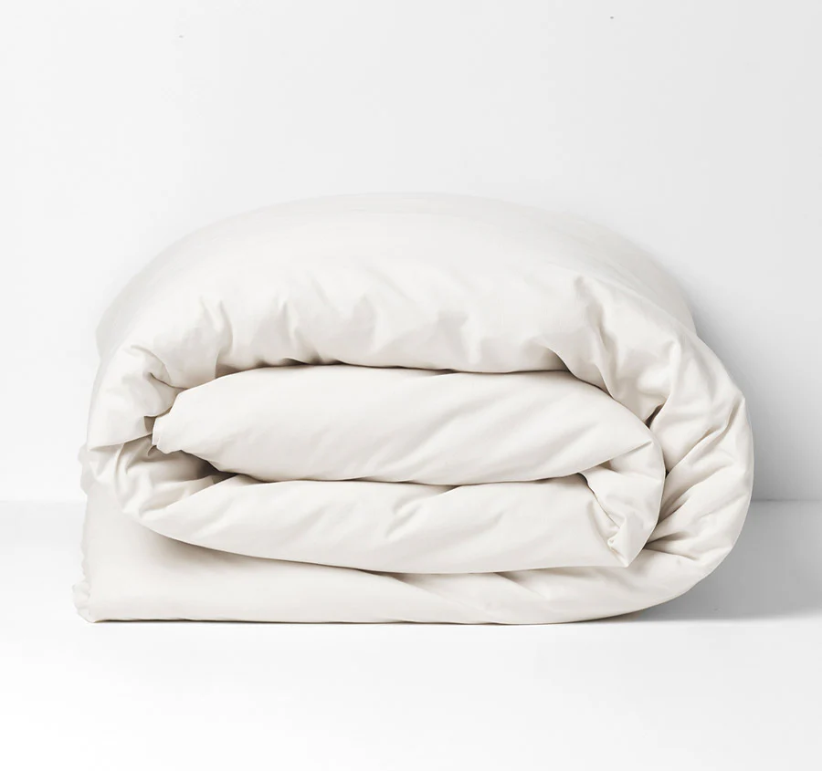 Halo Organic Cotton Quilt Cover Range White Sand - Image 5
