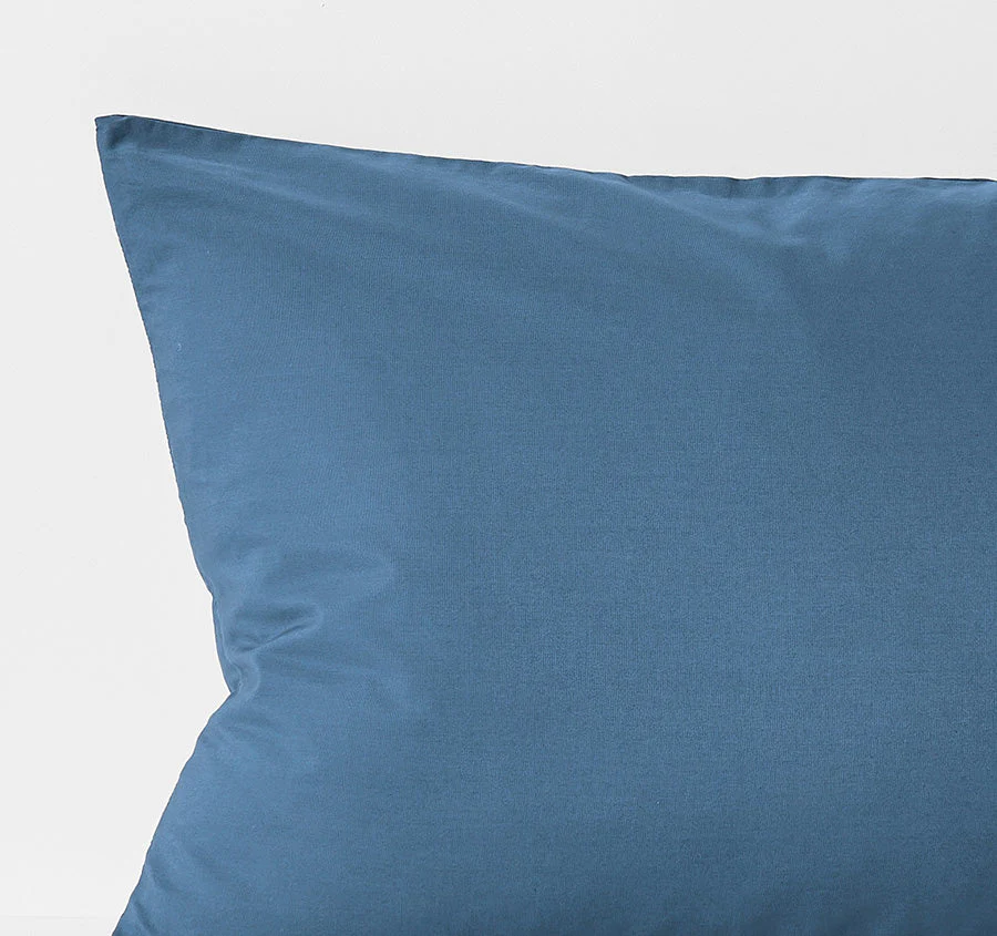 Halo Organic Cotton Standard Pillowcase Bijou Blue - Image 2