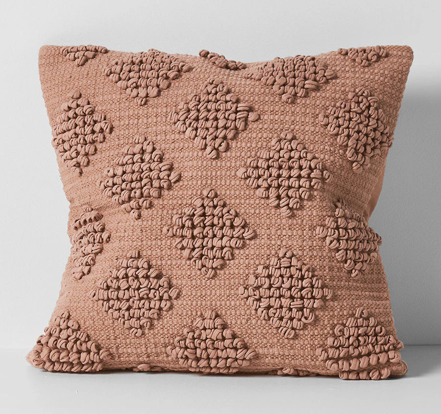 Husk 50x50cm Filled Cushion Clay