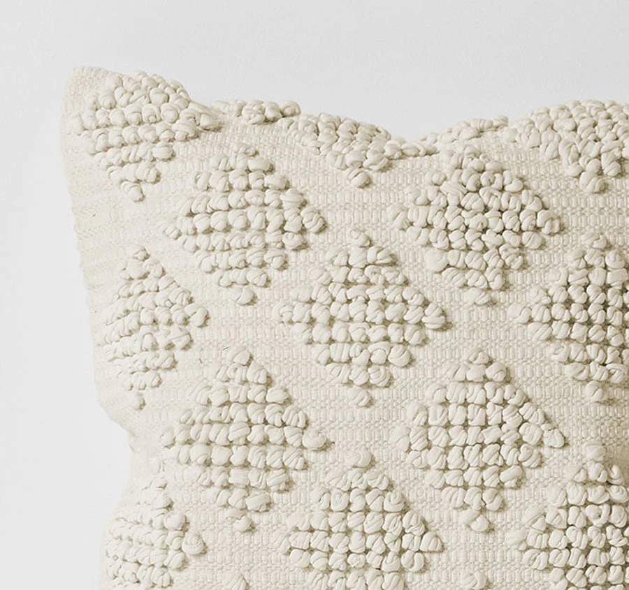 Husk 50x50cm Filled Cushion Ivory - Image 2