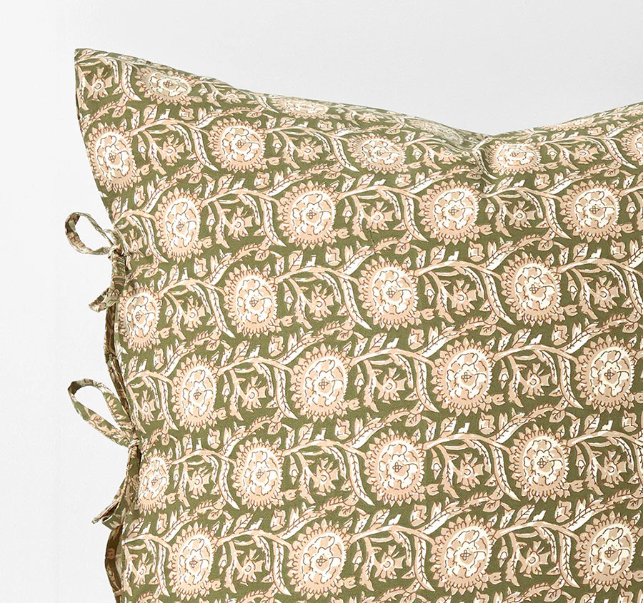 Jaipur European Pillowcase Olive - Image 2