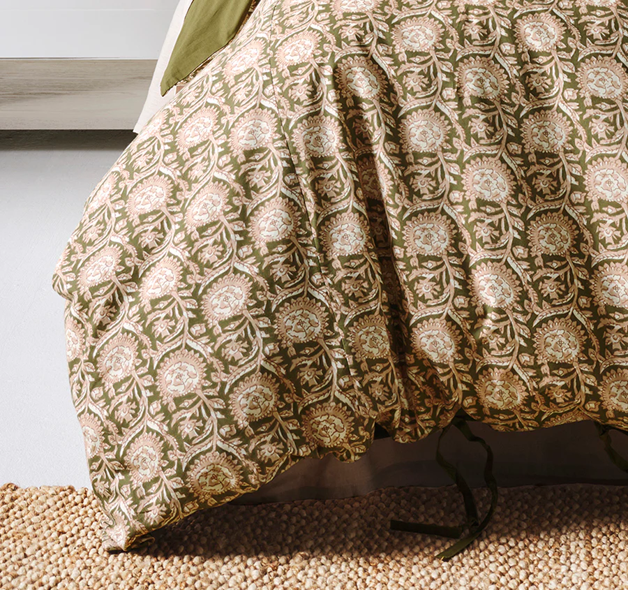 Jaipur Quilt Cover Range Olive - Image 3