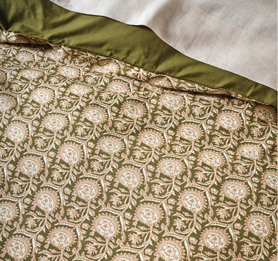 Jaipur Quilt Cover Range Olive - Image 5