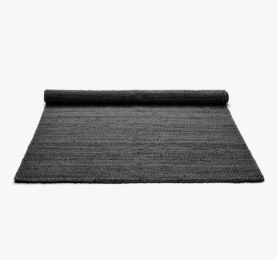 Jute Floor Rug Range Black - Image 3