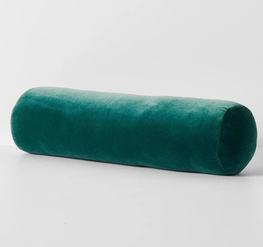 Luxury Velvet 18x60cm Filled Bolster Forest Night