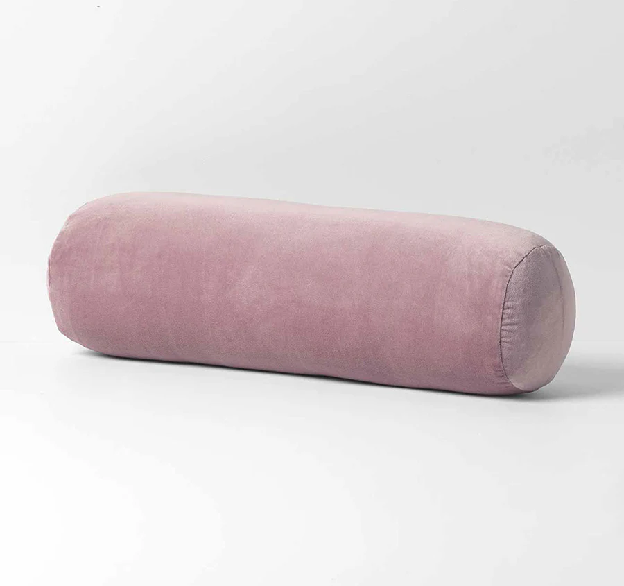 Luxury Velvet 18x60cm Filled Bolster Heather