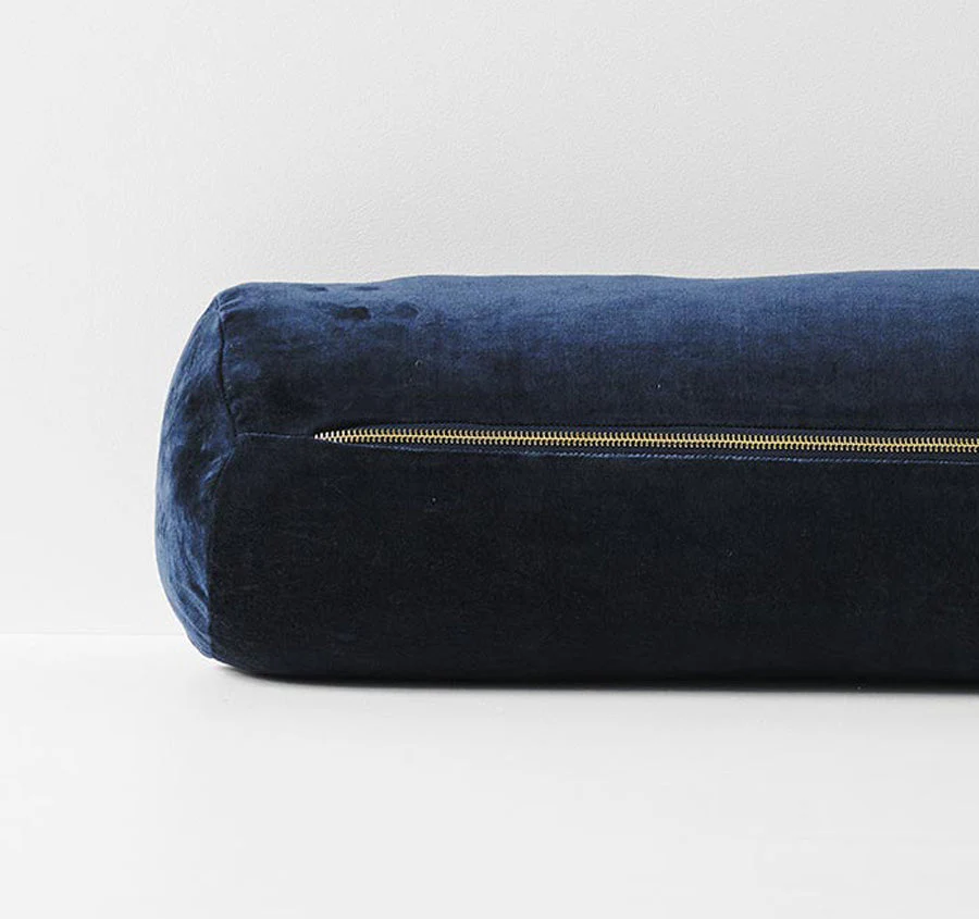 Luxury Velvet 18x60cm Filled Bolster Slate - Image 2
