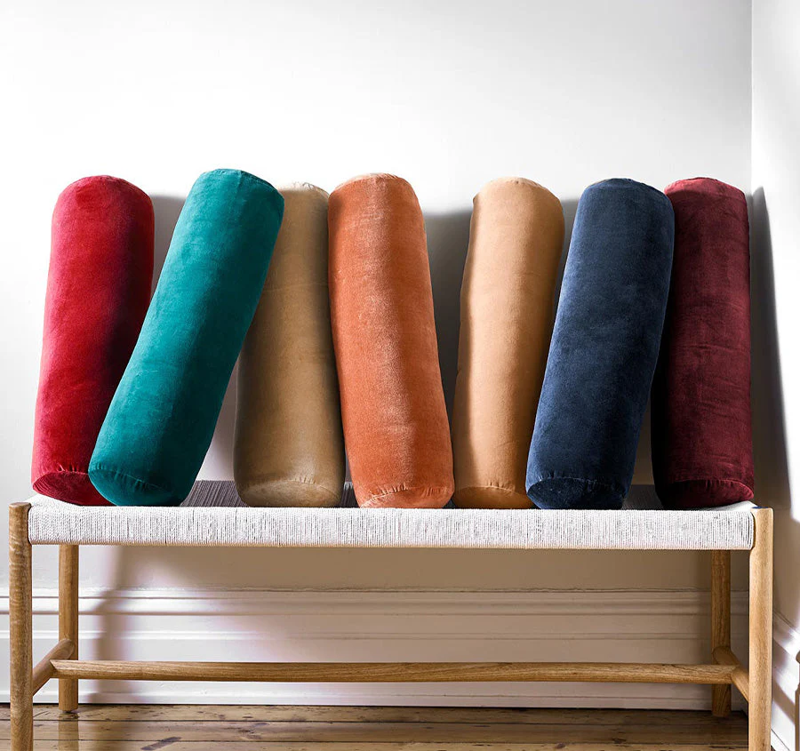 Luxury Velvet 18x60cm Filled Bolster Slate - Image 4