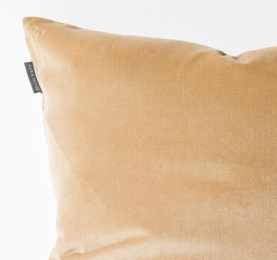 Luxury Velvet 50x50cm Filled Cushion Cashew - Image 2