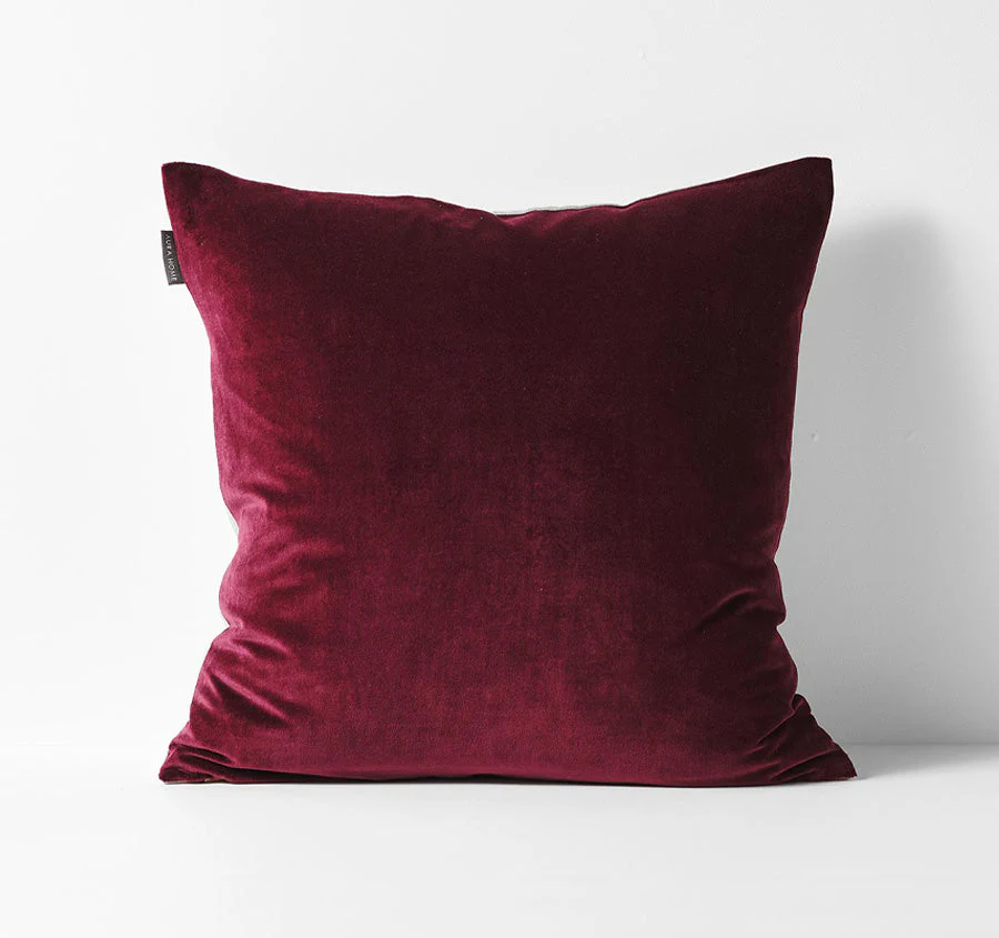 Luxury Velvet 50x50cm Filled Cushion Merlot