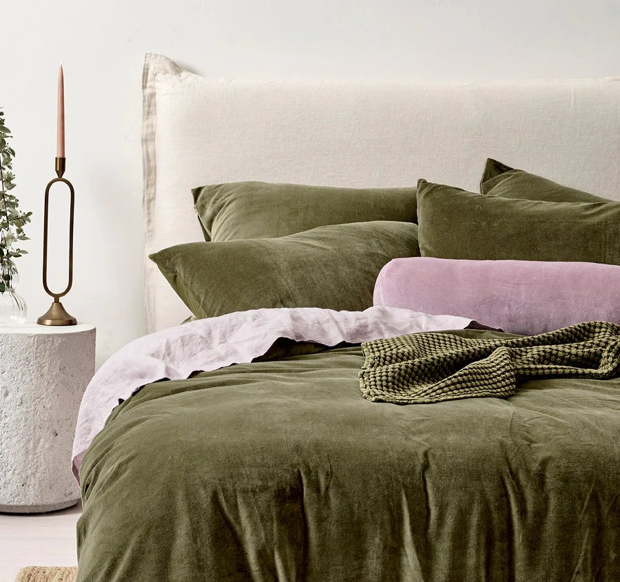 Luxury Velvet Quilt Cover Range Caper - Image 4