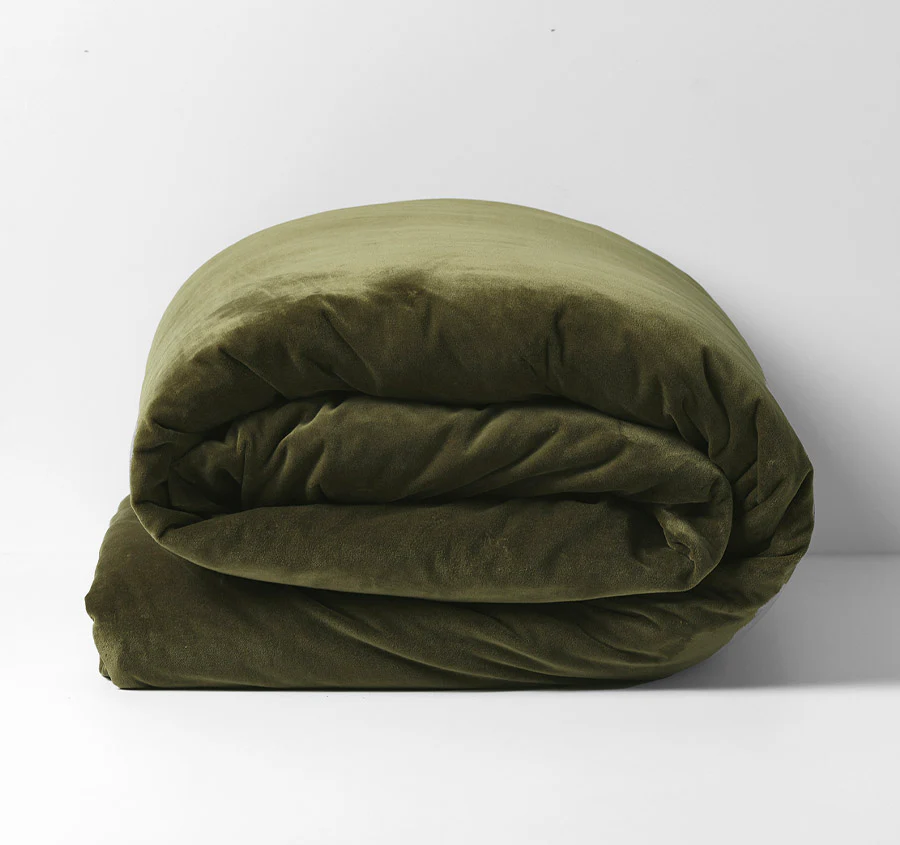 Luxury Velvet Quilt Cover Range Caper - Image 5