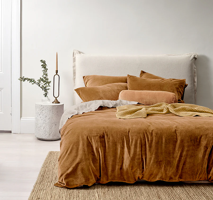 Luxury Velvet Quilt Cover Range Maple