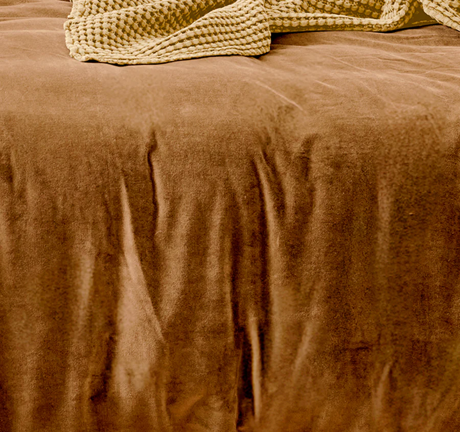 Luxury Velvet Quilt Cover Range Maple - Image 2