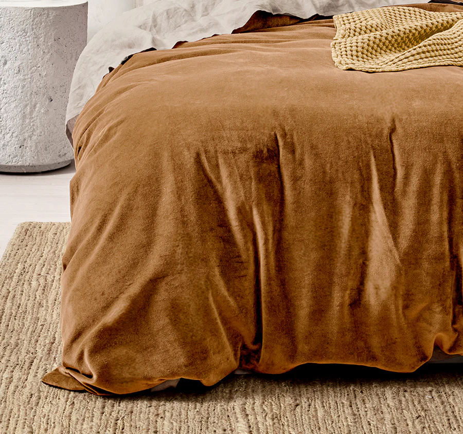 Luxury Velvet Quilt Cover Range Maple - Image 3