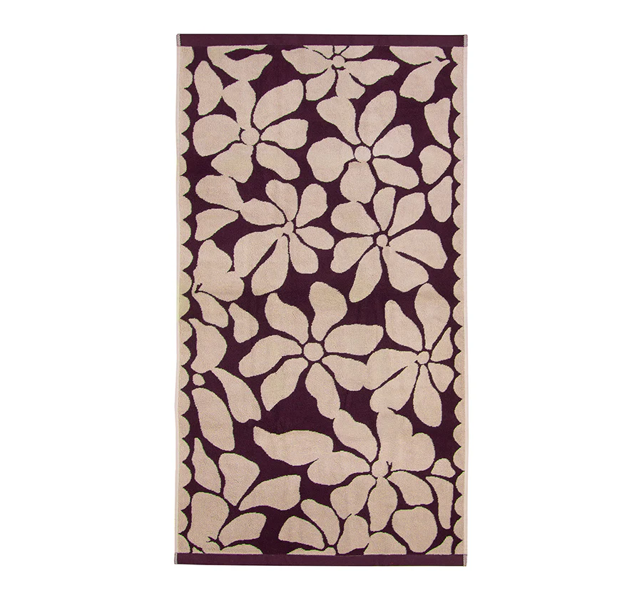 Palma Petal 560GSM Cotton Bath Towel Range Mulberry and Shell - Image 6