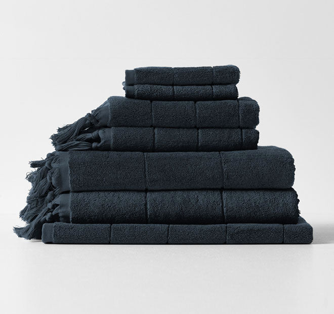 Paros 580GSM Cotton Bath Towel Range Slate - Image 5