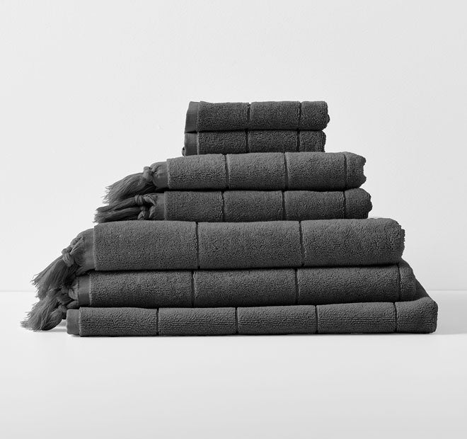 Paros 840GSM Cotton Bath Mat Charcoal - Image 3