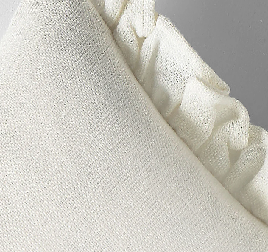 Ruffle 30x50cm Filled Cushion Ivory - Image 3