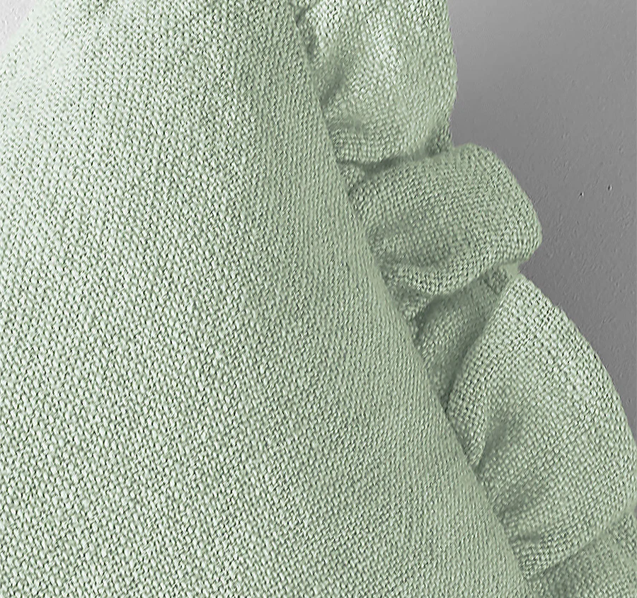 Ruffle 30x50cm Filled Cushion Sage - Image 3