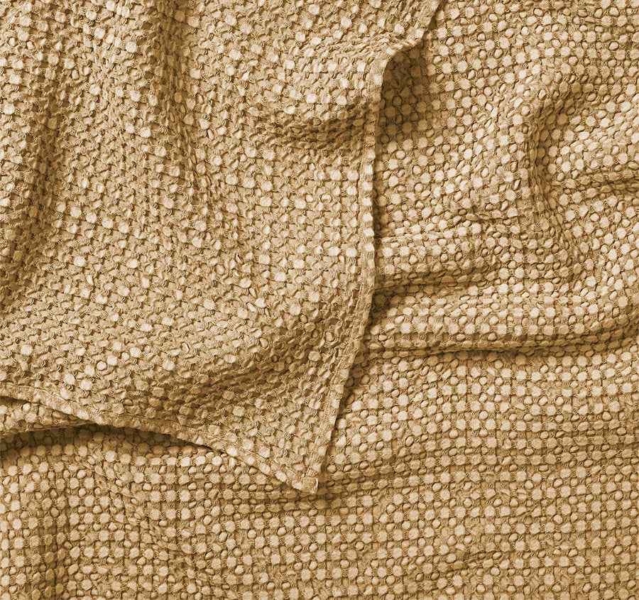 Waffle 140x200cm Throw Rug Caramel - Image 2